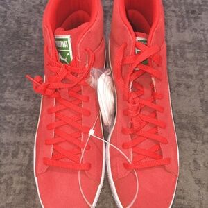 Puma Red High-Top Sneakers